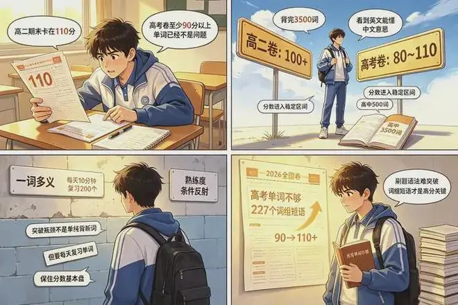 马上高三了，高中英语一直卡在110分，如何突破？